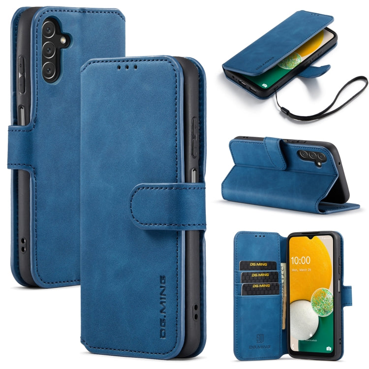 DG.MING Retro Oil Edge Flip Leather Phone Case, Compatible with Samsung Galaxy A13 5G