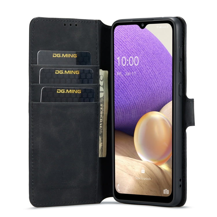 DG.MING Retro Oil Edge Flip Leather Phone Case, Compatible with Samsung Galaxy A33 5G