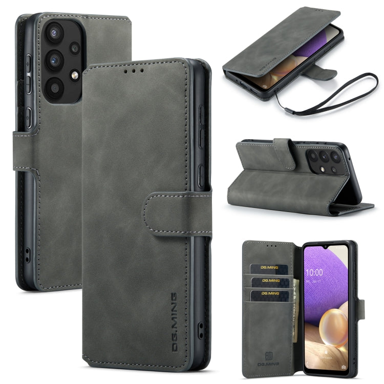 DG.MING Retro Oil Edge Flip Leather Phone Case, Compatible with Samsung Galaxy A33 5G