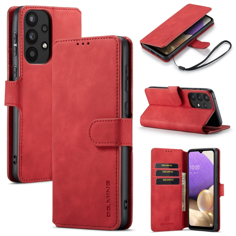 DG.MING Retro Oil Edge Flip Leather Phone Case, Compatible with Samsung Galaxy A33 5G