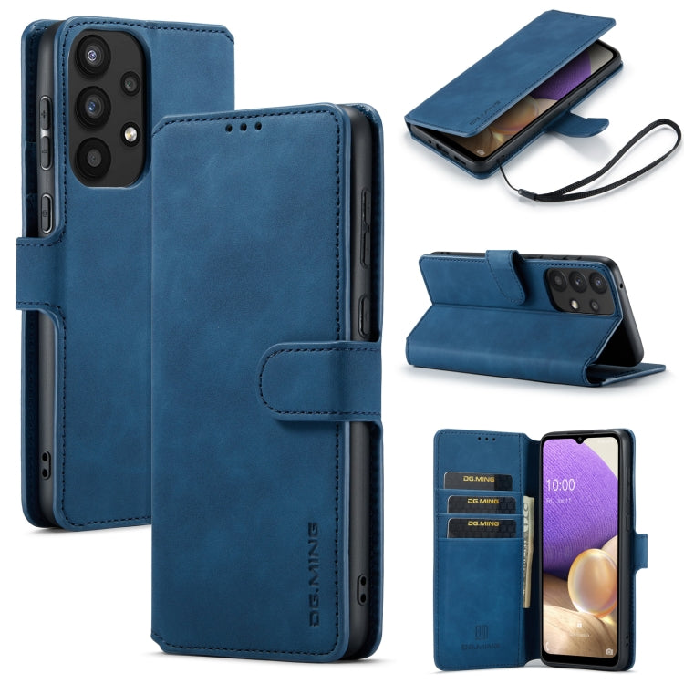 DG.MING Retro Oil Edge Flip Leather Phone Case, Compatible with Samsung Galaxy A33 5G