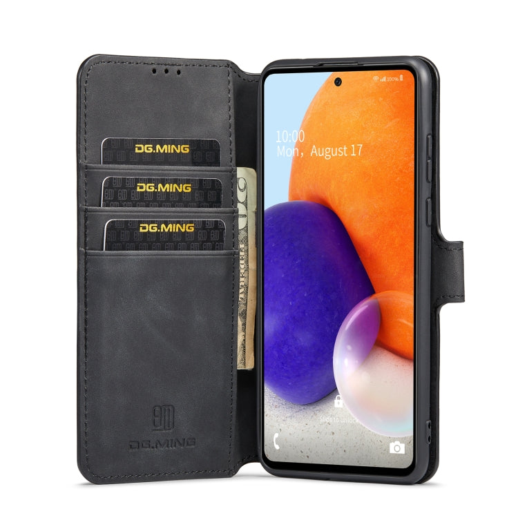 DG.MING Retro Oil Edge Flip Leather Phone Case, Compatible with Samsung Galaxy A73 5G