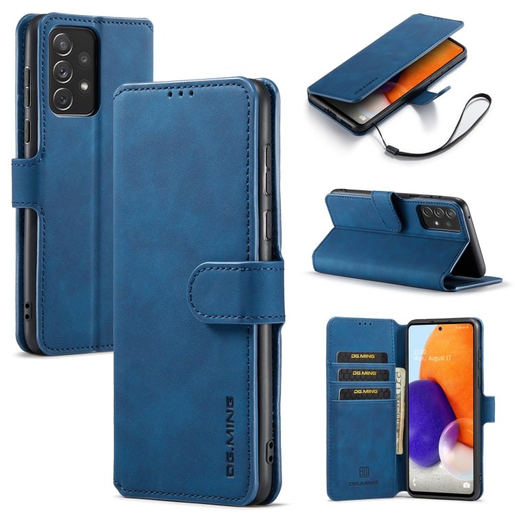 DG.MING Retro Oil Edge Flip Leather Phone Case, Compatible with Samsung Galaxy A73 5G