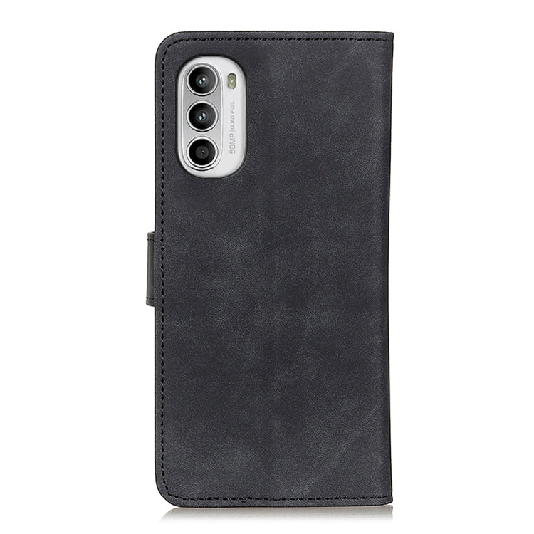 KHAZNEH Retro Texture Flip Leather Phone Case, Compatible with Motorola Moto G52 4G