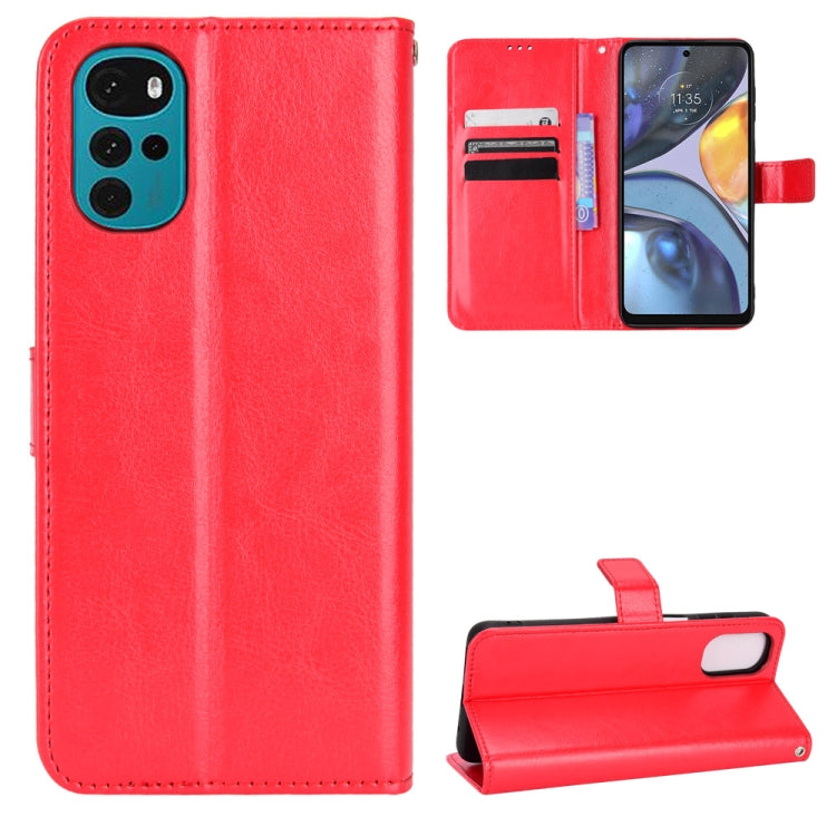 Retro Crazy Horse Texture Leather Phone Case, Compatible with Motorola Moto G22