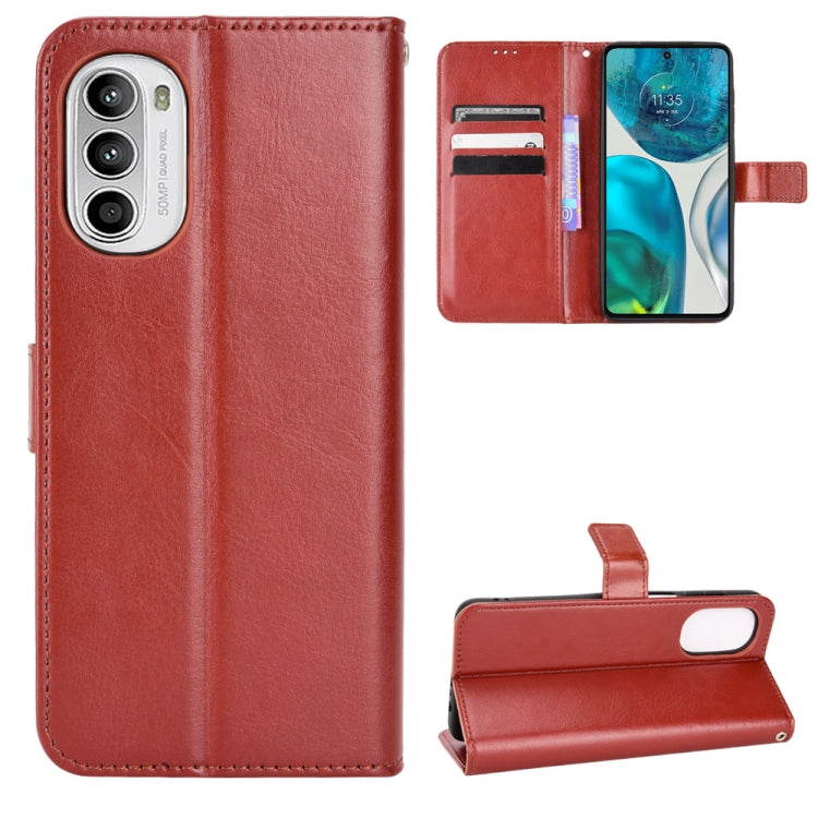 Retro Crazy Horse Texture Leather Phone Case, Compatible with Motorola Moto G52 4G