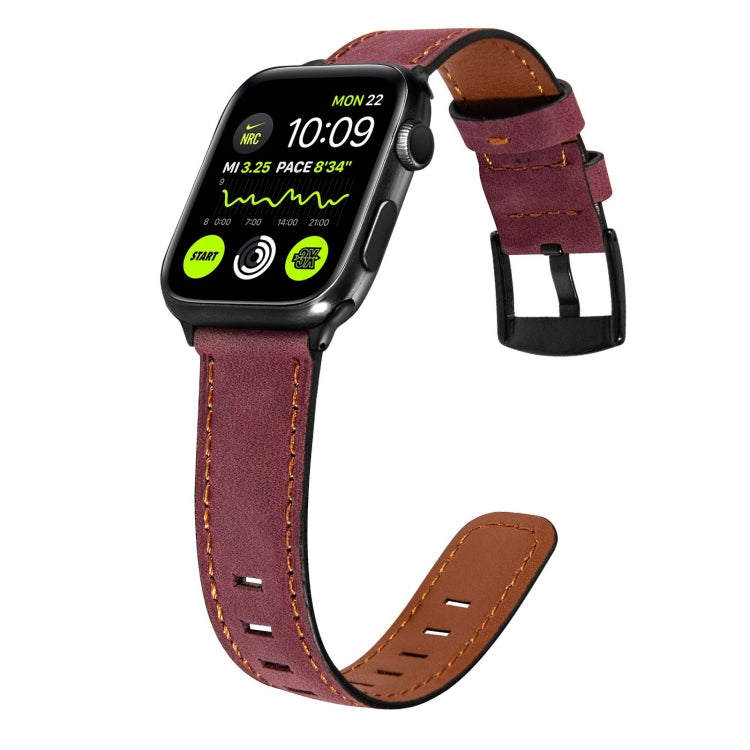 Retro Leather Watch Band Compatible with Apple Watch Series, 7 41mm / 6&SE&5&4 40mm / 3&2&1 38mm