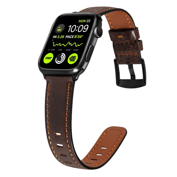 Retro Leather Watch Band Compatible with Apple Watch Series, 7 45mm / 6&SE&5&4 44mm / 3&2&1 42mm