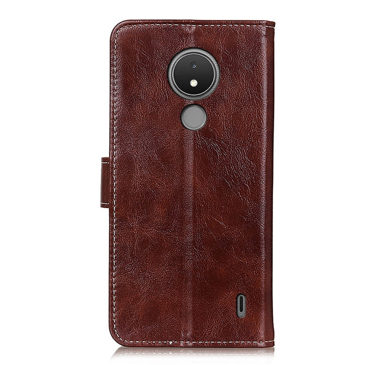 Retro Crazy Horse Texture Leather Phone Case, Compatible with Nokia C21