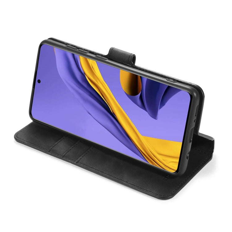DG.MING Retro Oil Side Horizontal Flip Case with Holder & Card Slots & Wallet, Compatible with Galaxy A51