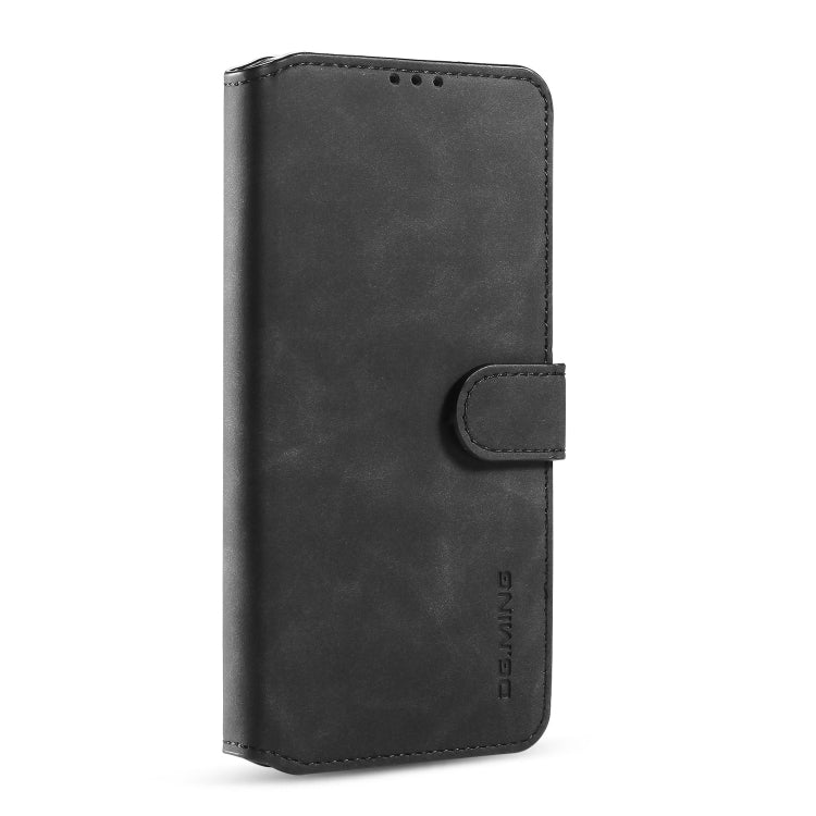 DG.MING Retro Oil Side Horizontal Flip Case with Holder & Card Slots & Wallet, Compatible with Galaxy A71