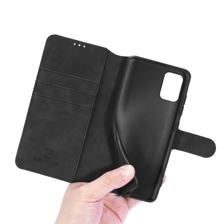 DG.MING Retro Oil Side Horizontal Flip Case with Holder & Card Slots & Wallet, Compatible with Galaxy A71