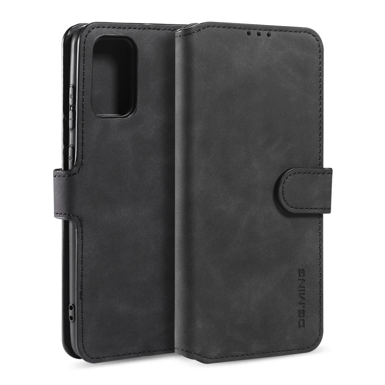DG.MING Retro Oil Side Horizontal Flip Case with Holder & Card Slots & Wallet, Compatible with Galaxy S20