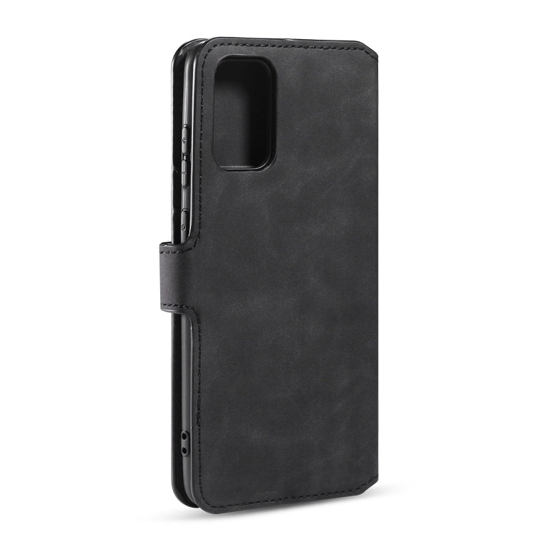 DG.MING Retro Oil Side Horizontal Flip Case with Holder & Card Slots & Wallet, Compatible with Galaxy S20