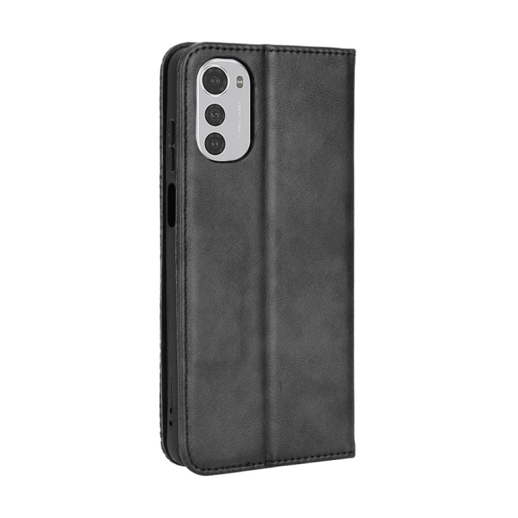 Magnetic Buckle Retro Crazy Horse Leather Phone Case, Compatible with Motorola Moto G22 / E32s 4G