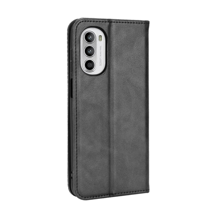 Magnetic Buckle Retro Crazy Horse Leather Phone Case, Compatible with Motorola Moto G71s/G82 5G/G52 4G