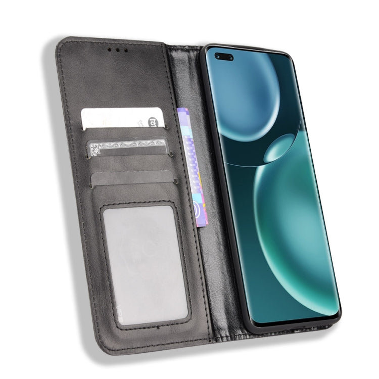 Magnetic Buckle Retro Crazy Horse Leather Phone Case, Compatible with Honor Magic4 Pro