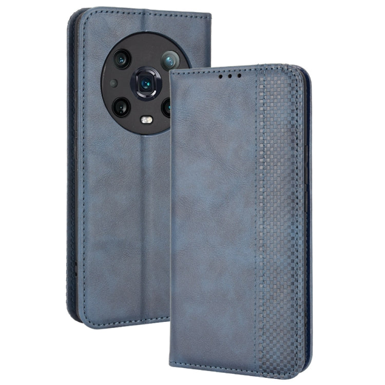 Magnetic Buckle Retro Crazy Horse Leather Phone Case, Compatible with Honor Magic4 Pro