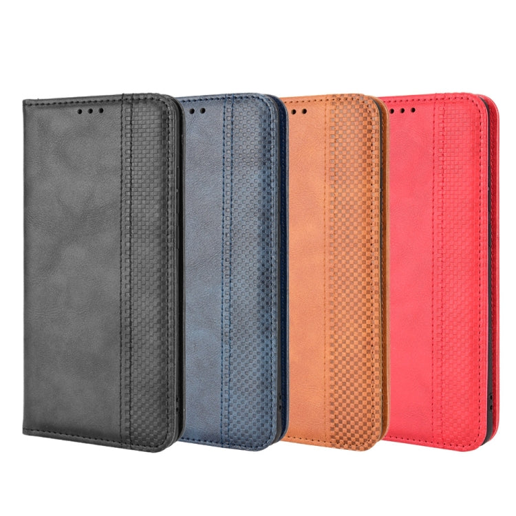 Magnetic Buckle Retro Crazy Horse Leather Phone Case, Compatible with Honor Magic4 Pro