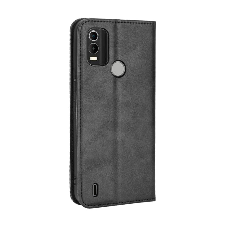 Magnetic Buckle Retro Crazy Horse Leather Phone Case, Compatible with Nokia C21 Plus