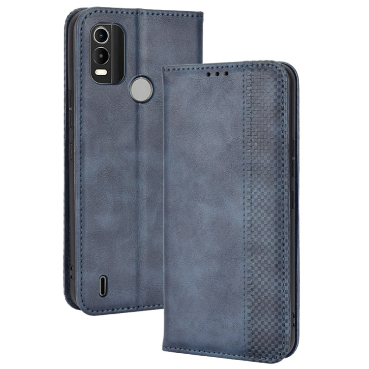 Magnetic Buckle Retro Crazy Horse Leather Phone Case, Compatible with Nokia C21 Plus