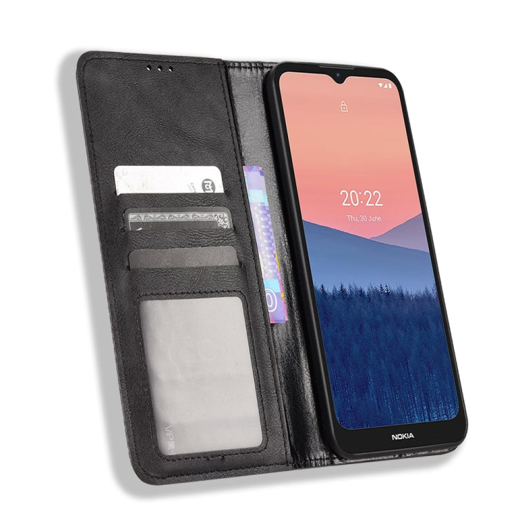 Magnetic Buckle Retro Crazy Horse Leather Phone Case, Compatible with Nokia C21