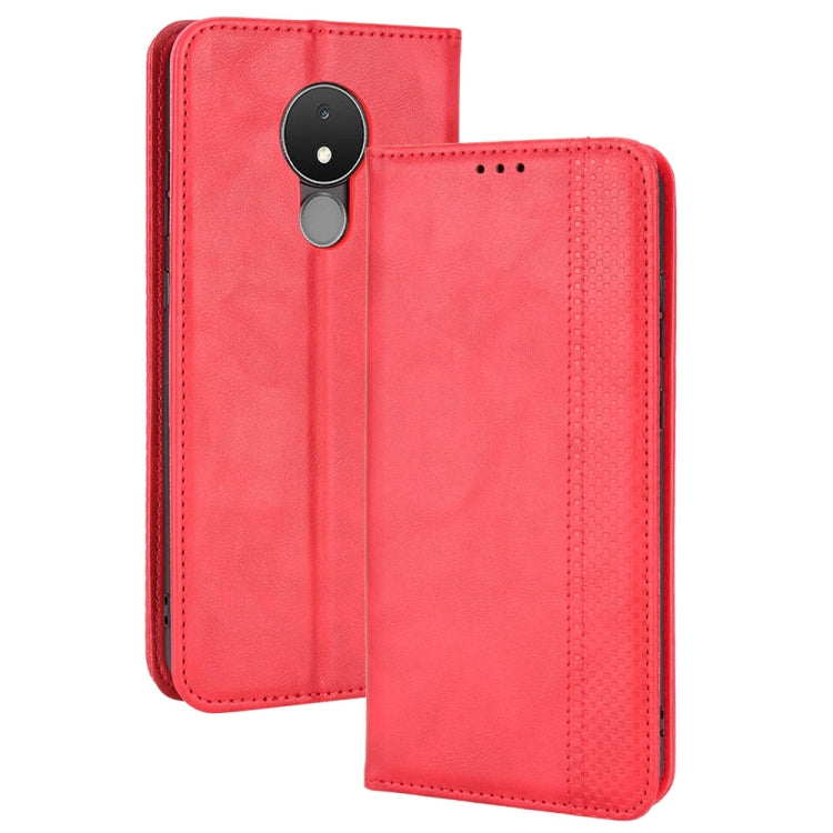 Magnetic Buckle Retro Crazy Horse Leather Phone Case, Compatible with Nokia C21