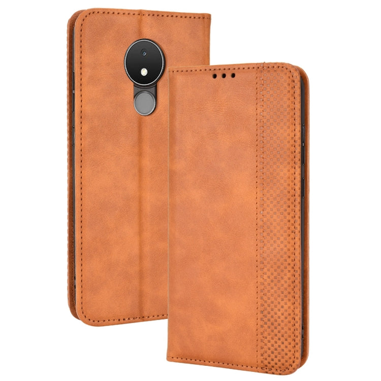 Magnetic Buckle Retro Crazy Horse Leather Phone Case, Compatible with Nokia C21