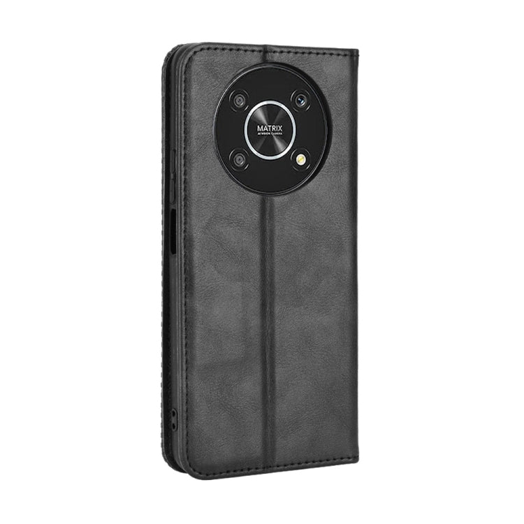 Magnetic Buckle Retro Crazy Horse Leather Phone Case, Compatible with Honor X9 5G / Magic4 Lite / X30