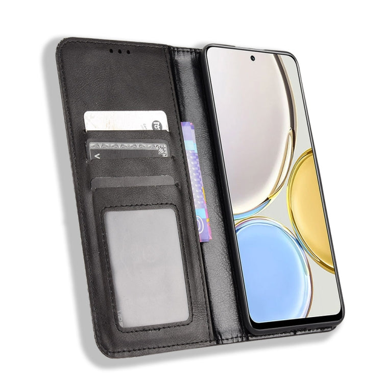 Magnetic Buckle Retro Crazy Horse Leather Phone Case, Compatible with Honor X9 5G / Magic4 Lite / X30
