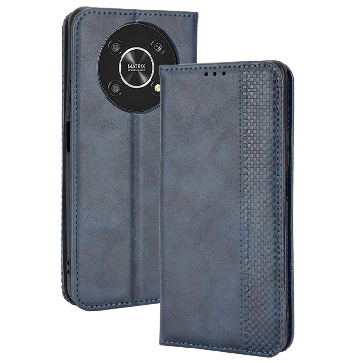 Magnetic Buckle Retro Crazy Horse Leather Phone Case, Compatible with Honor X9 5G / Magic4 Lite / X30