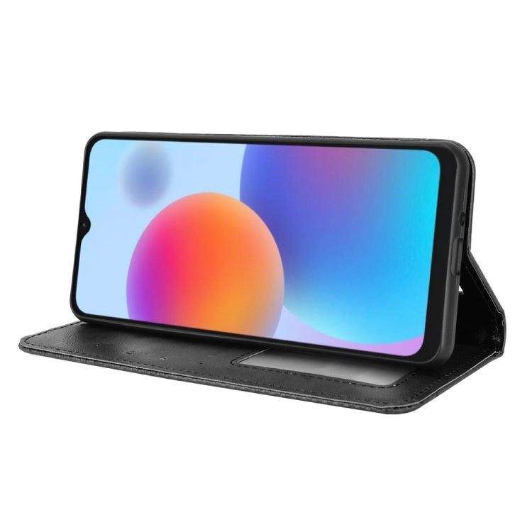 Magnetic Buckle Retro Crazy Horse Leather Phone Case, Compatible with ZTE Blade A52