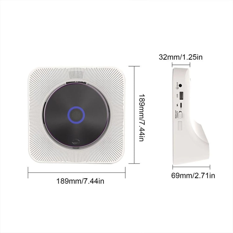 Kecag KC-806 Retro Bluetooth Music Disc Album CD Player, Plug-in Version