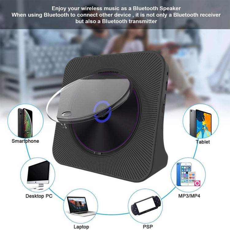 Kecag KC-806 Retro Bluetooth Music Disc Album CD Player, Rechargeable Version