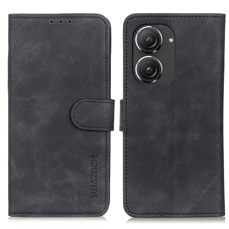 KHAZNEH Retro Texture Leather Phone Case, Compatible with Asus Zenfone 9 / Zenfone 10