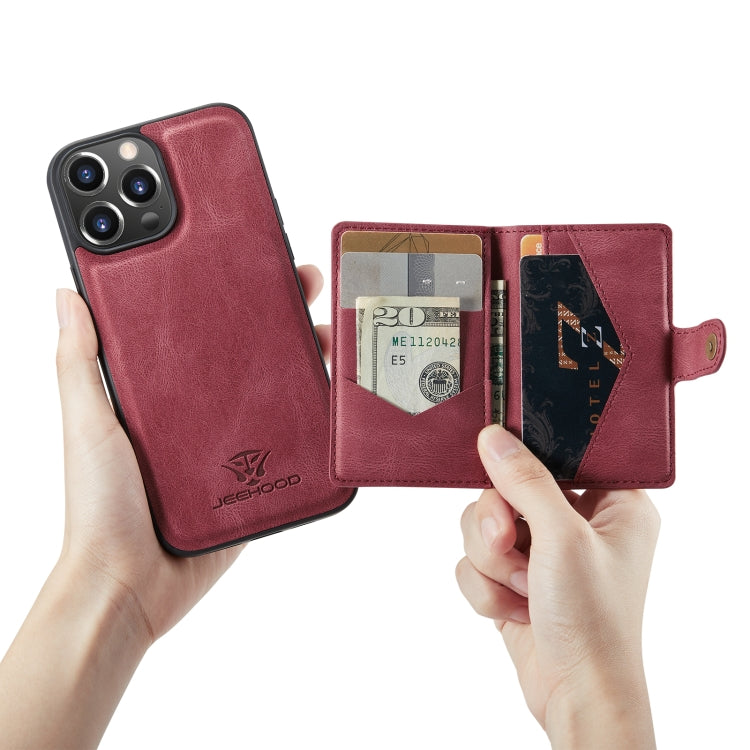 JEEHOOD Retro Magnetic Detachable Leather Phone Case