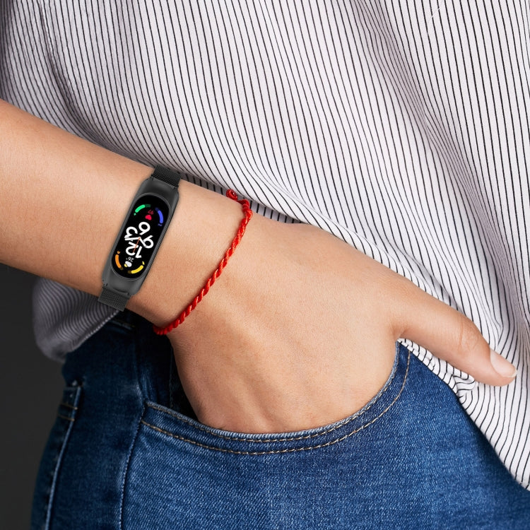 Milan Metal Stainless Steel Watch Band, Compatible with Xiaomi Mi Band 7 / 7NFC