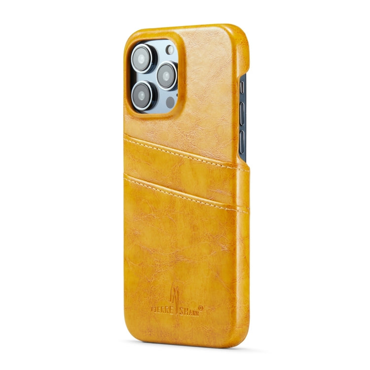 Fierre Shann Retro Oil Wax Texture PU Leather Case with Card Slots