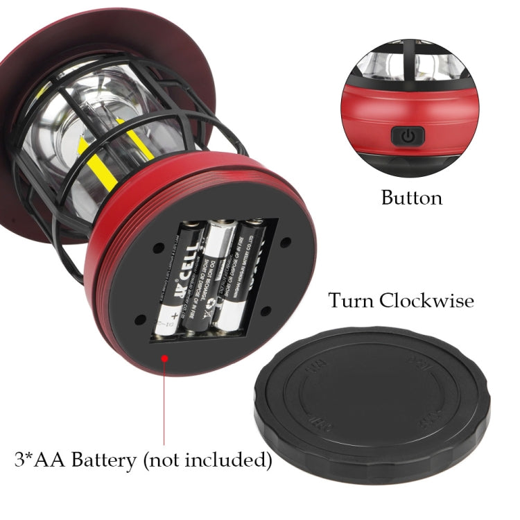 Portable Retro Hanging Lamp Lantern Camping Tent Light, Battery Type, Not Included Battery