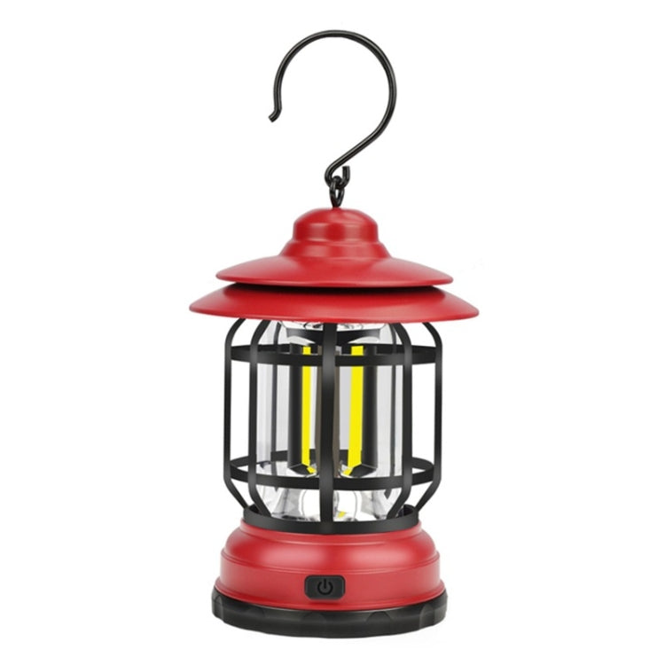 Portable Retro Hanging Lamp Lantern Camping Tent Light, USB Charging