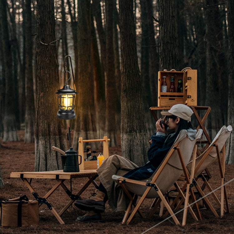 Portable Retro Hanging Lamp Lantern Camping Tent Light, USB Charging