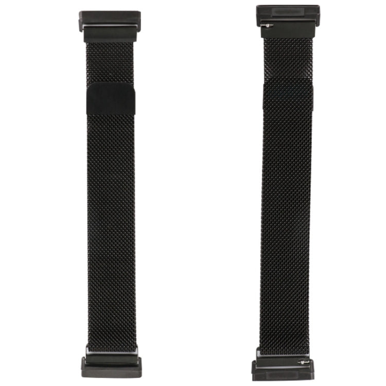 20mm Milanese Magnetic Metal Split Buckle Watch Band, Compatible with Fitbit Versa 4 / Versa 3
