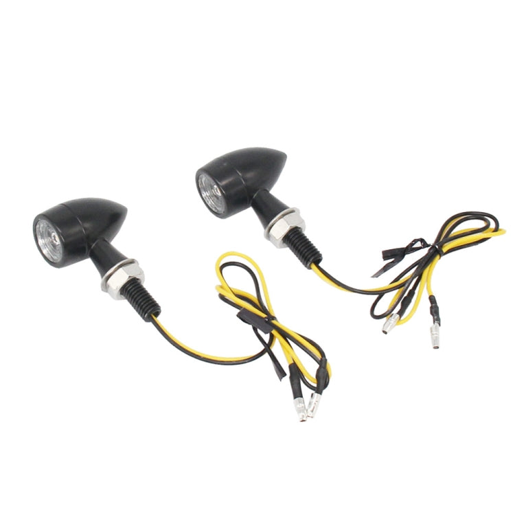 Compatible with Kawasaki / Suzuki / Yamaha / Honda T-S002 1 Pair Motorcycle LED Mini Turn Signal Metal Retro Signal Light, Compatible with Kawasaki / Suzuki / Yamaha / Honda