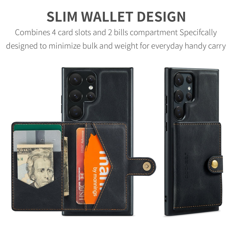 JEEHOOD Retro Magnetic Detachable Wallet Phone Case