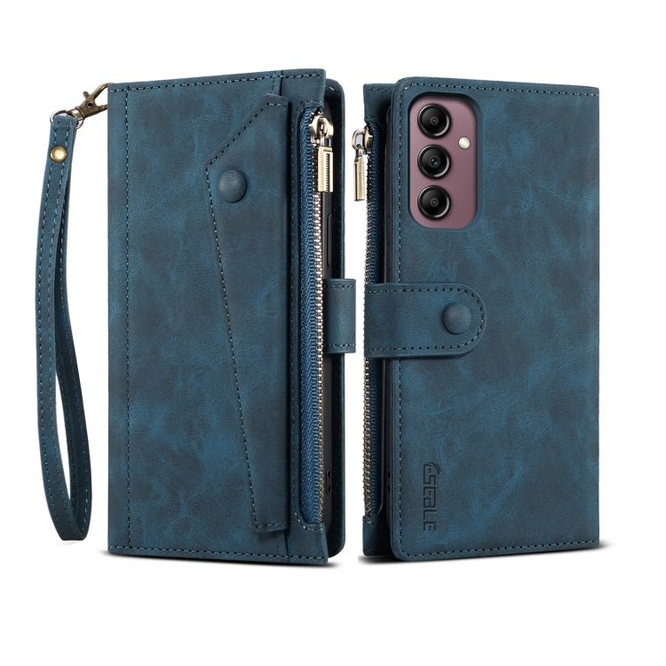 Retro Frosted RFID Flip Leather Phone Case, Compatible with Samsung Galaxy A14 5G