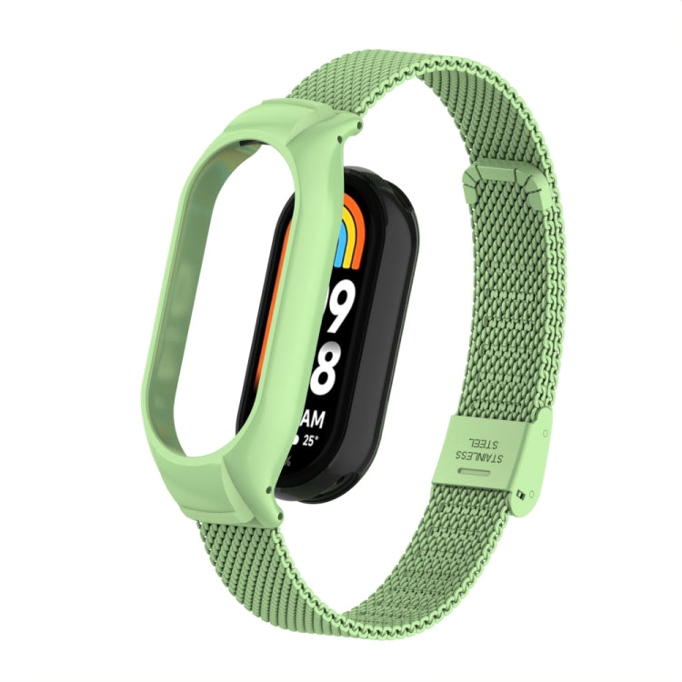 Integrated Mental Case + Steel Mesh Buckle Watch Band, Compatible with Xiaomi Mi Band 8