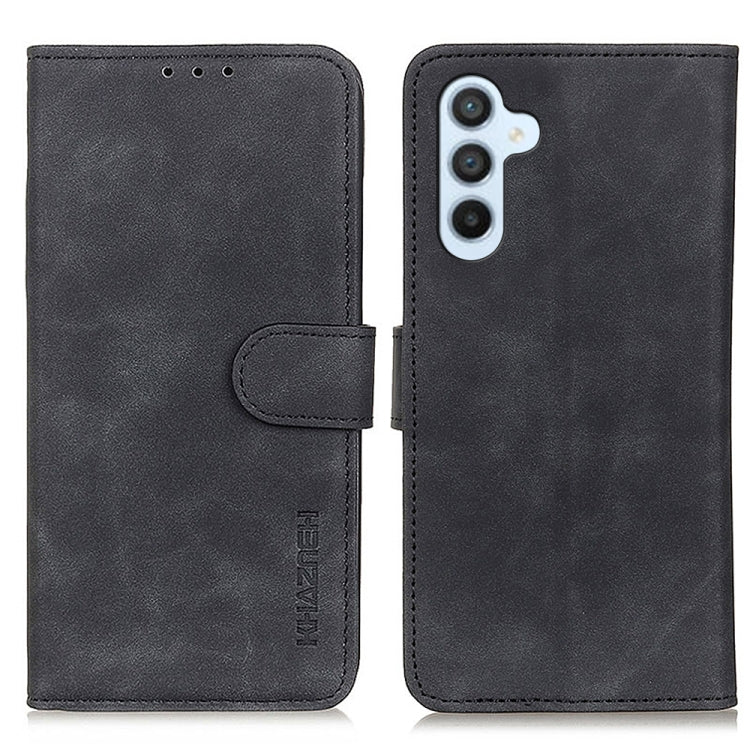 KHAZNEH Retro Texture Horizontal Flip Leather Phone Case, Compatible with Samsung Galaxy M34 5G