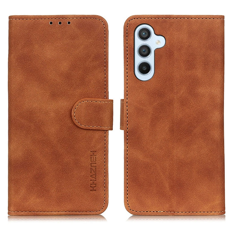 KHAZNEH Retro Texture Horizontal Flip Leather Phone Case, Compatible with Samsung Galaxy M34 5G