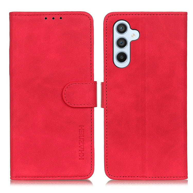 KHAZNEH Retro Texture Horizontal Flip Leather Phone Case, Compatible with Samsung Galaxy M34 5G