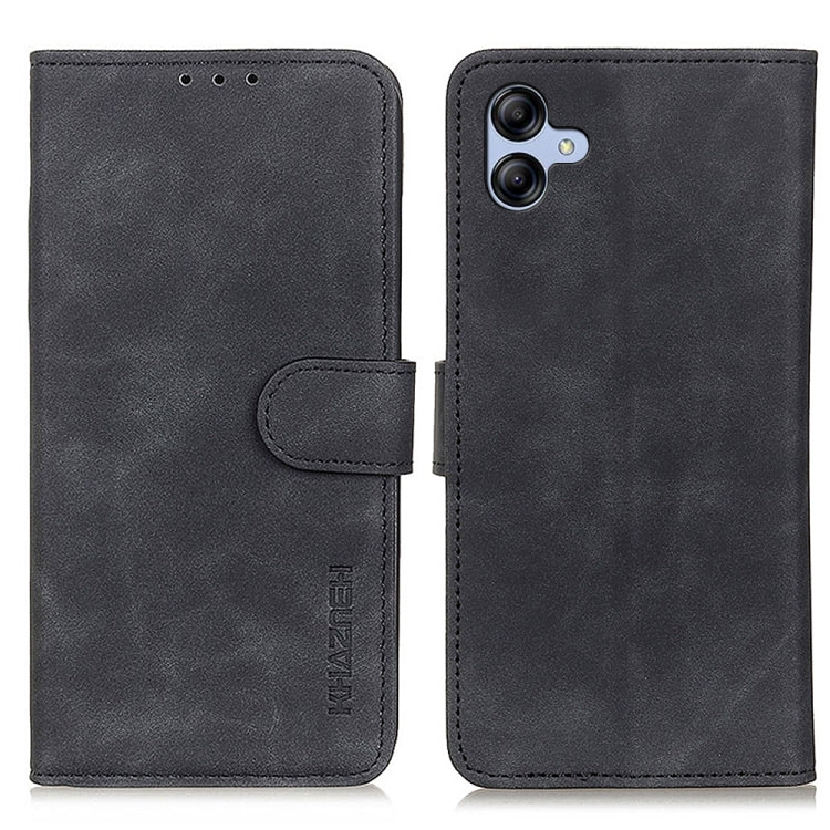 KHAZNEH Retro Texture Horizontal Flip Leather Phone Case, Compatible with Samsung Galaxy A05 4G